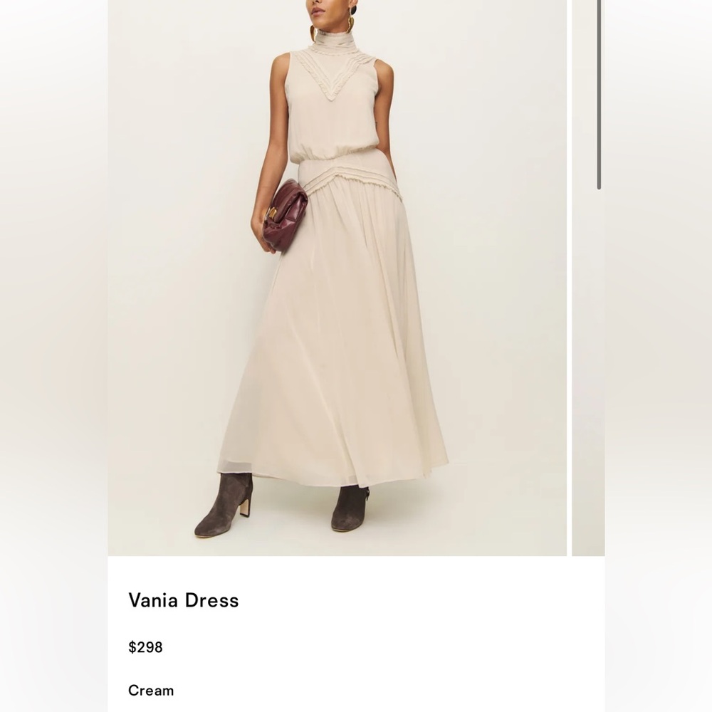 Vania Cream Dress from Reformation